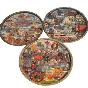 Vintage Tin Trays - Las Vegas, Arizona, Los Angeles - Hollywood